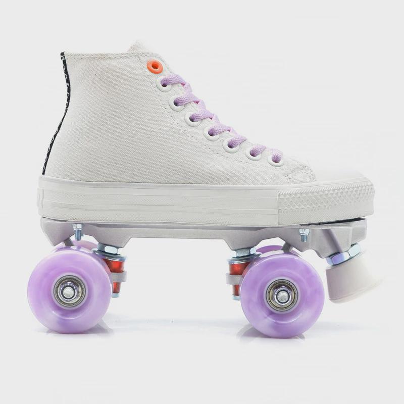 White shoes + purple non-smoking wheel (Aluminium alloy base)_ 38